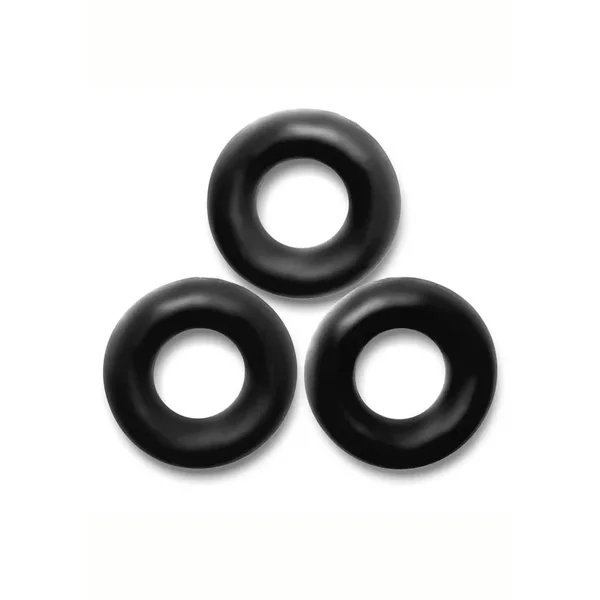 Oxballs Fat Willy Jumbo Cock Ring (3 pack) – Black