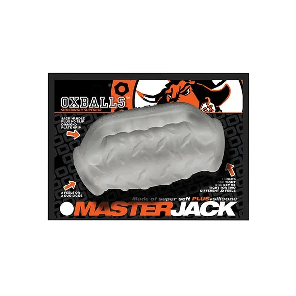 Oxballs MasterJack Double Penetration Stroker Jo Clear Ice