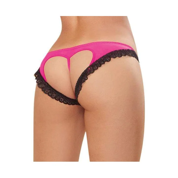 Panty - X-Large - Hot Pink- Black