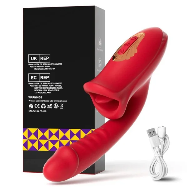PASSION PULSE Patting Dildo Vibrator: Clit & G-Spot Stimulator