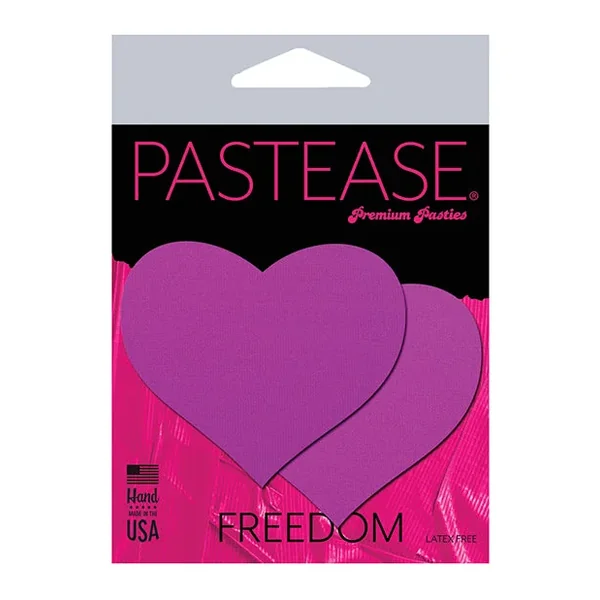 Pastease Basic Heart Black Light Reactive – Neon Purple O/S