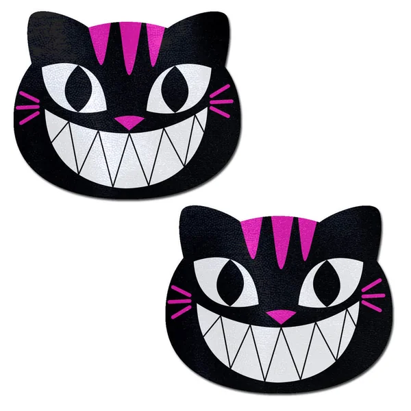 PASTEASE BLACK & PINK CHESHIRE KITTY CAT
