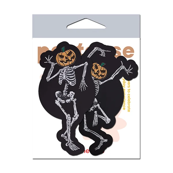 PASTEASE DANCING SKELETONS W/ PUMPKIN HEADS