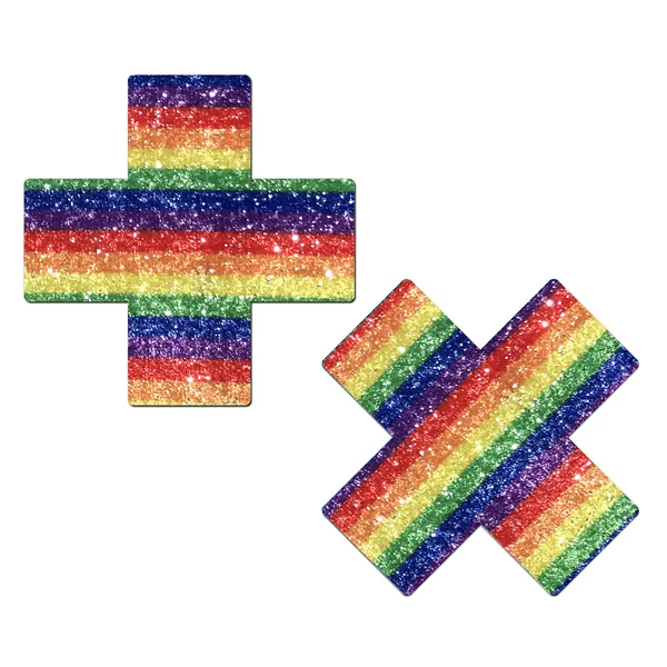 PASTEASE GLITTERING RAINBOW CROSS
