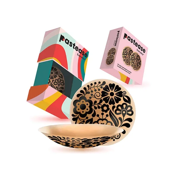 Pastease HALOS Silicone Floral Nipple Covers w/Travel Box – Bloom D+ Cup 10 or More Uses