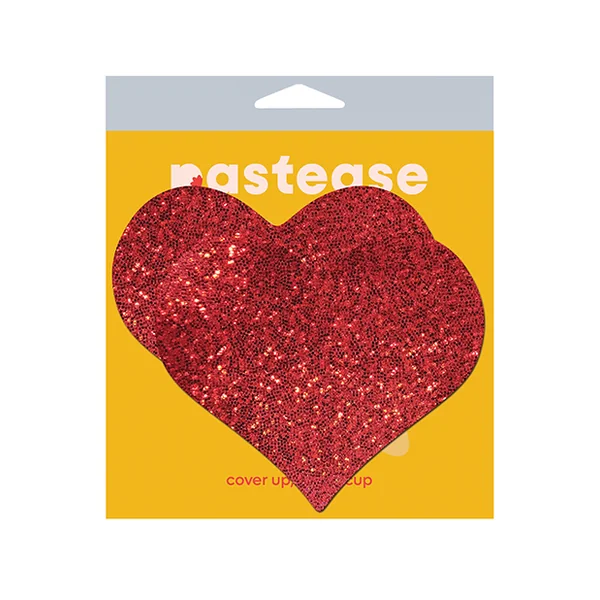PASTEASE HEART GLITTER RED FULLER COVERAGE