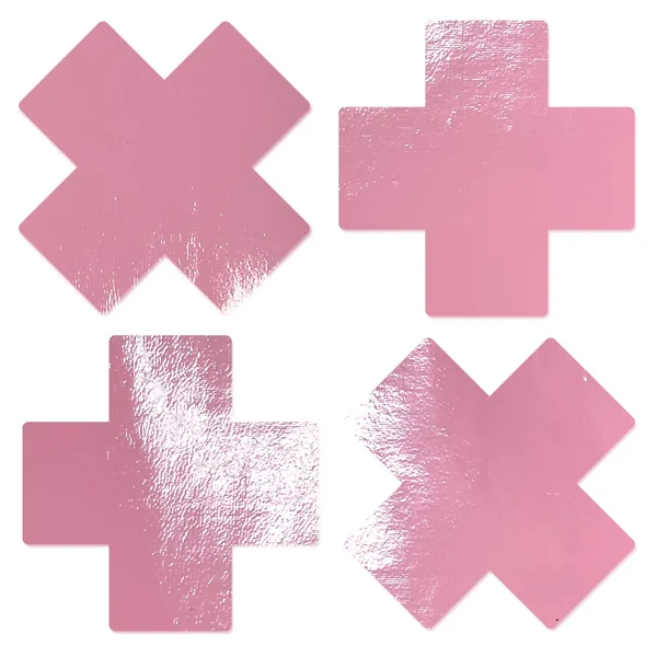 PASTEASE PETITE PLUS X FAUX LATEX BABY PINK CROSSES