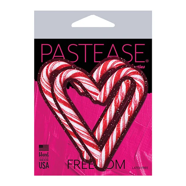 Pastease Premium Holiday Candy Cane Heart - Red-white O-s