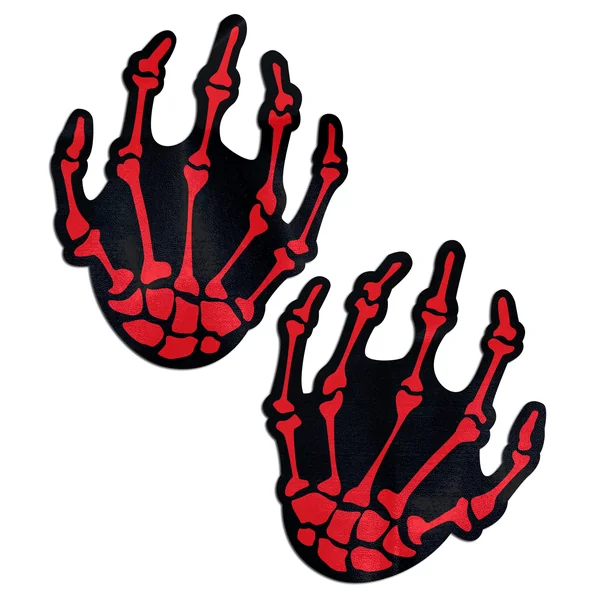 PASTEASE RED SKELETON HANDS