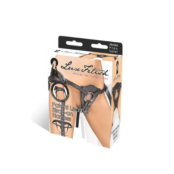 PATENT LEATHER STRAP ON HARNESS