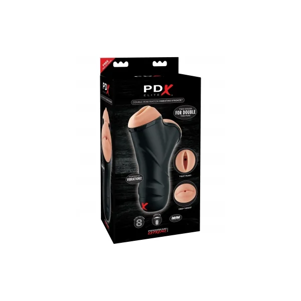 PDX ELITE DOUBLE PENETRATION VIBRATING STROKER