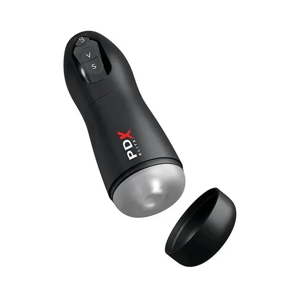 PDX Elite Suck-O-Matic Rechargeable Sucking & Vibrating Stroker