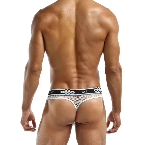 PEEP SHOW LO RISE THONG WHITE LARGE/ XL