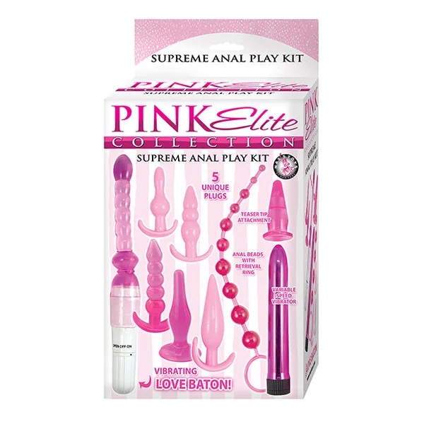 Pink Elite Collection Supreme Anal Play Kit - Pink