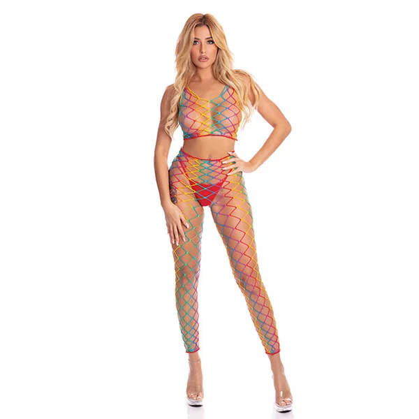 Pink Lipstick Roy G Biv 2 Piece Bodystocking