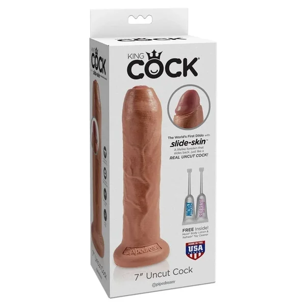 Pipedream Products King Cock 7” Uncut Cock Tan