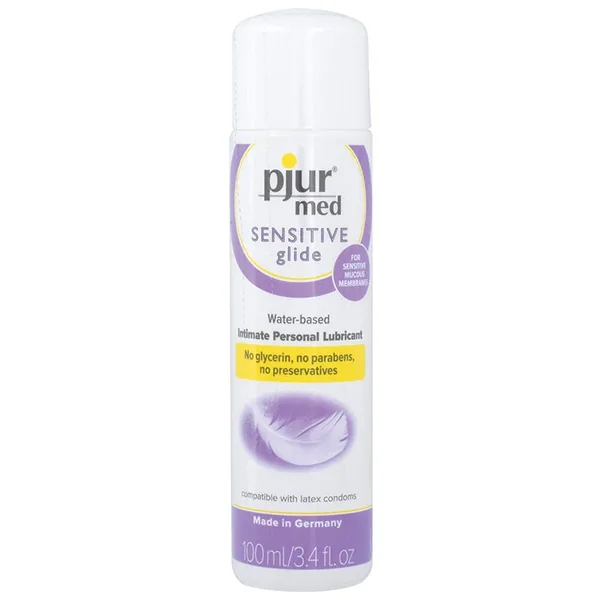 pjur med SENSITIVE Glide Water-based Intimate Personal Lubricant 3.4oz