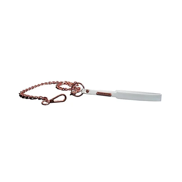 Pleasure Collection Leash – White/Rose Gold