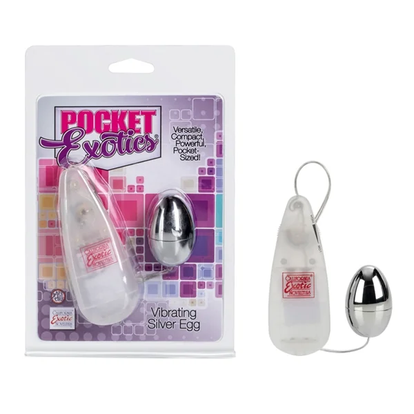 POCKET EXOTICS VIBRATING SILVER EGG