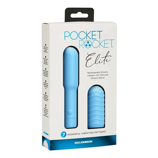 Pocket Rocket Elite Rechargeable W-removable Sleeve - Sky Blue