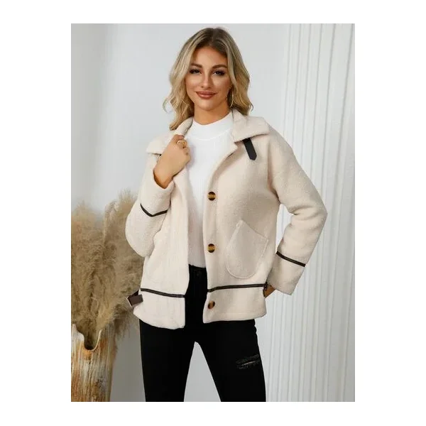 Pocketed Button Down Collared Neck Jacket