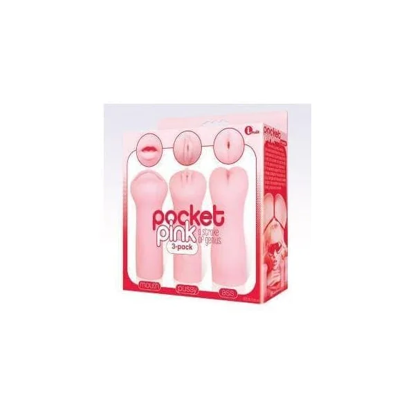 Pockey Pink Masturbator Trio Ass, Mouth and Pussy
