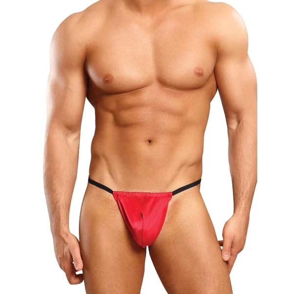 POSING STRAP SATIN LYCRA RED O/S