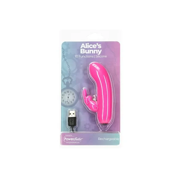 POWER BULLET ALICES BUNNY 4IN 10 FUNCTION BULLET PINK