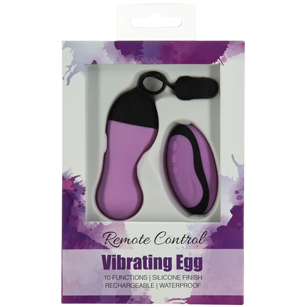 PowerBullet Remote Control Vibrating Egg - Purple
