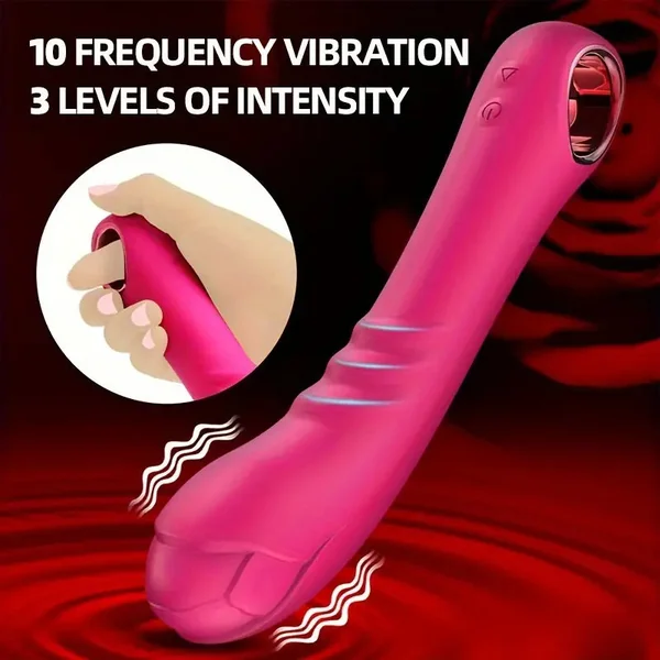 Powerful G-Spot Clitoral Stimulator Massager Rose Vibrator For Women
