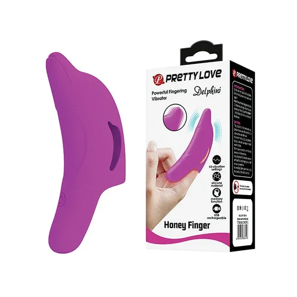 Pretty Love Delphini Dolphin Honey Finger Vibe – Fuchsia