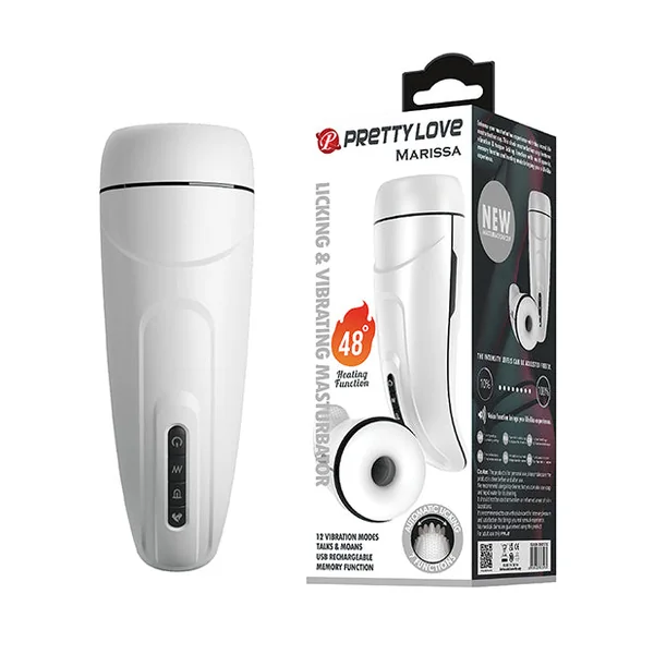 Pretty Love Marissa Vibrating & Licking Masturbator - White