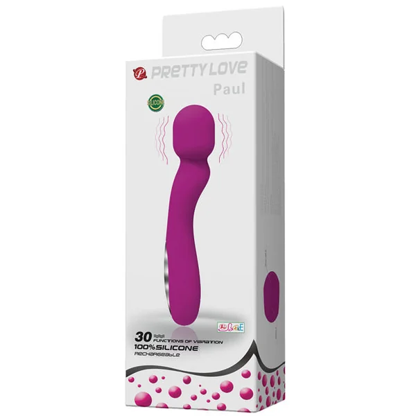Pretty Love Paul Usb Rechargeable Wand - Fuchsia