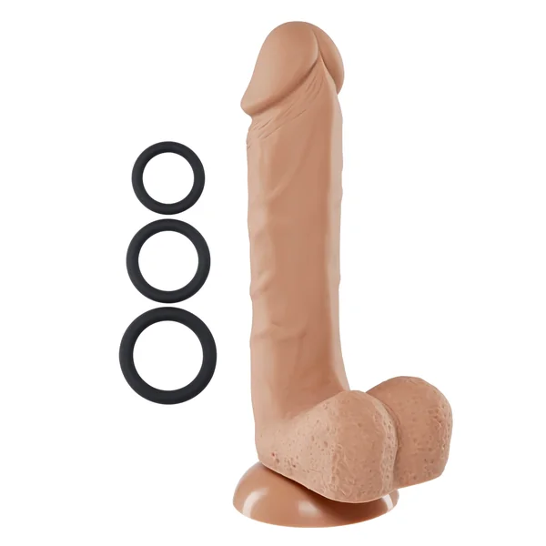 Pro Sensual Series 8 Inch Silicone Pro Odorless Dong - Tan