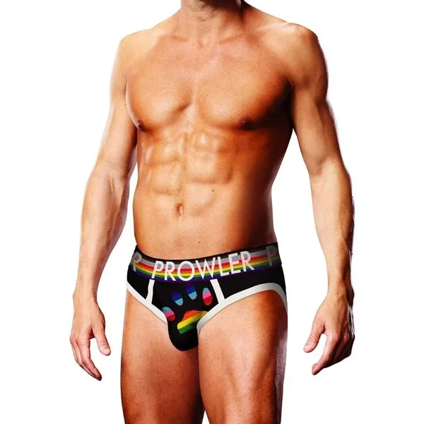Prowler Black Oversized Paw Brief – XLarge – Black/Rainbow