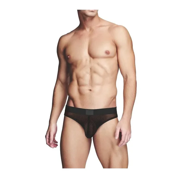 Prowler Red Fishnet Ass-Less Brief – Small – Black