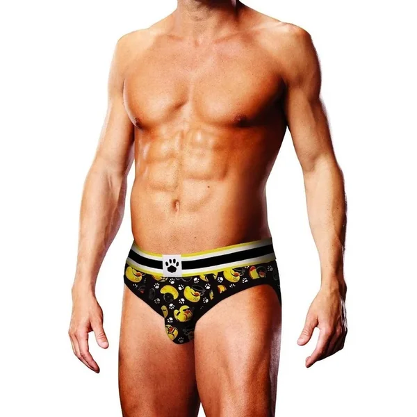 Prowler Spring/Summer 2023 BDSM Rubber Ducks Brief – Medium – Black/Yellow