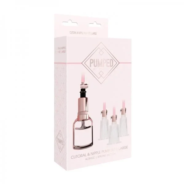 Pumped – Clitoral & Nipple Pump Set Large – Rose