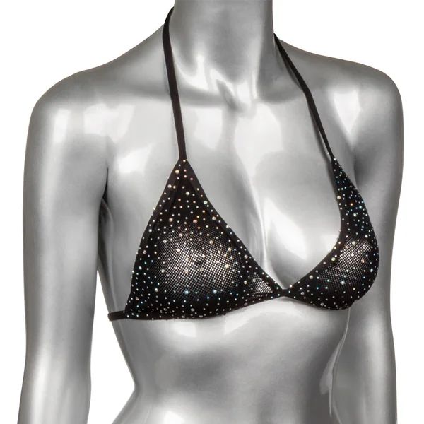 Radiance Rhinestone Mesh Triangle Bikini Top