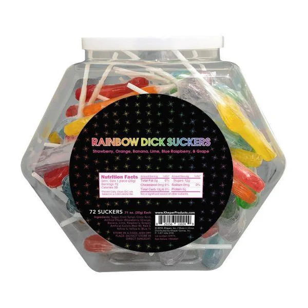 RAINBOW DICK SUCKERS 72 PACK