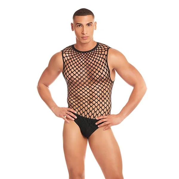 Rainbow Party Full Effect Large Mesh Unitard 2 Piece Set