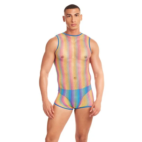 Rainbow Party Pride Star Mesh Singlet 2 Piece Set