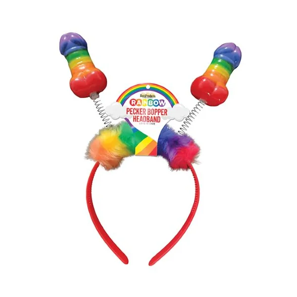 RAINBOW PECKER BOPPER HEADBAND