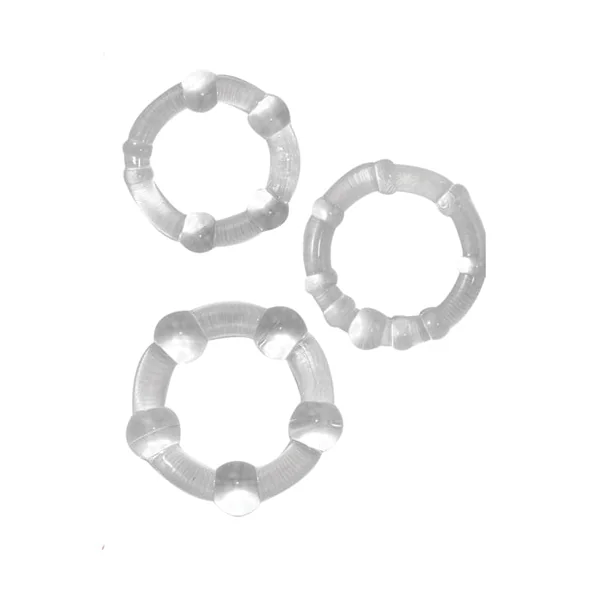 Ram Beaded Cockrings - Clear