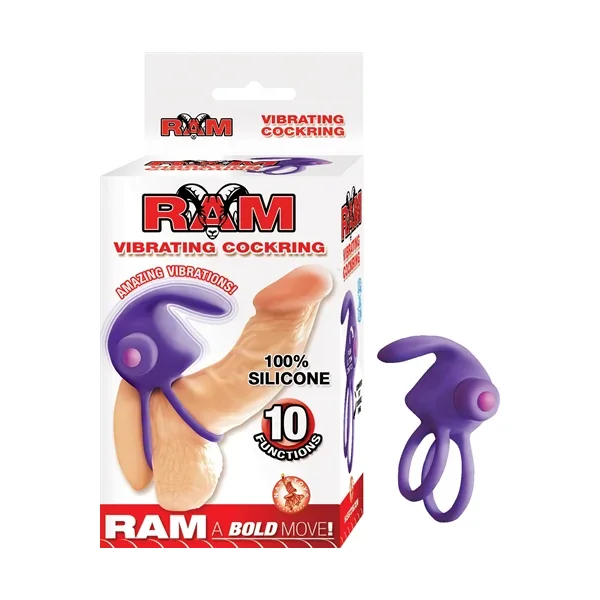 Ram Vibrating Cockring – Purple