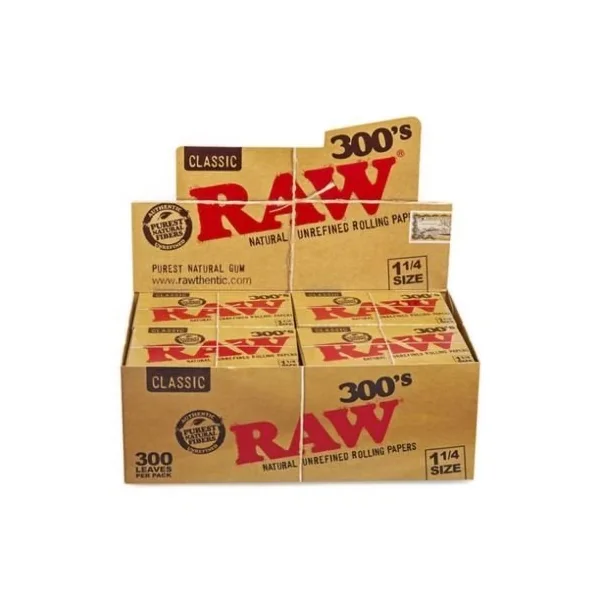Raw 300’s Classic 1 1/4 20 Booklets Per Display