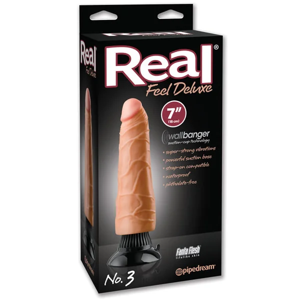 Real Feel Deluxe No. 3 7" Vibe Waterproof - Flesh
