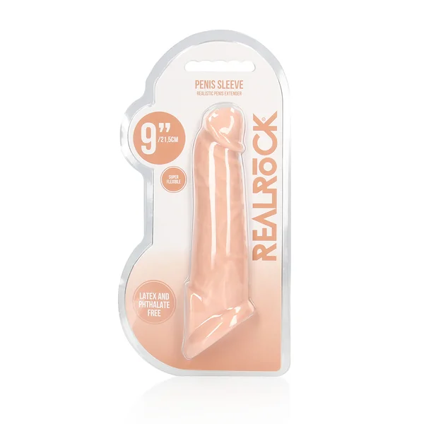 Real Rock – 9″ Penis Sleeve – Peach