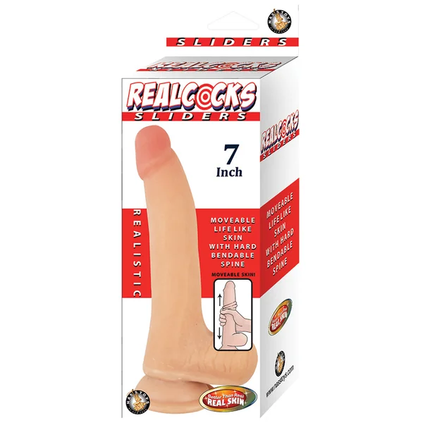 Realcocks Sliders Dildo - White 7"