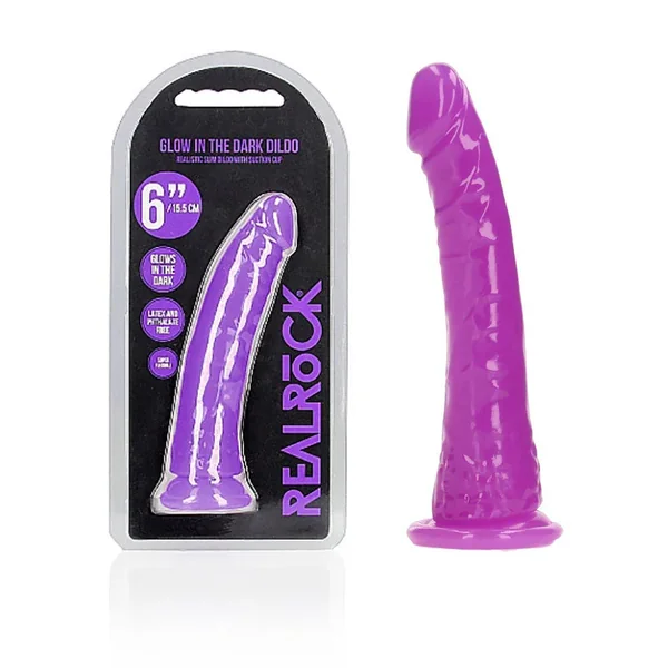 REALROCK 15.5 cm Slim Glow in the Dark Neon – Purple-(rea141glopur)
